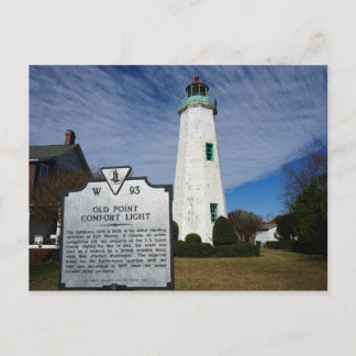 Carte Postale Vieux phare de confort de point - Hampton, la