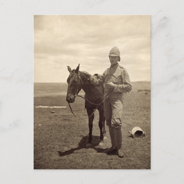 Carte Postale Vieux Photo d'un soldat britannique - Guerre des B (Devant)