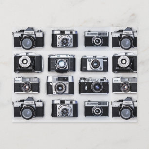 Carte Postale Vieux photographes de collection de caméras rétro