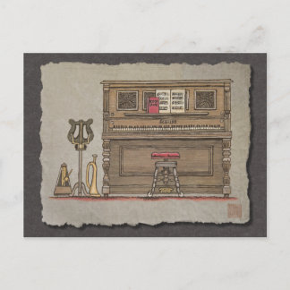 Carte Postale Vieux piano droit