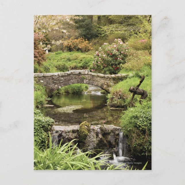 Carte Postale Vieux Pont En Pierre Au-Dessus D'Un Ruisseau Dans  (Devant)