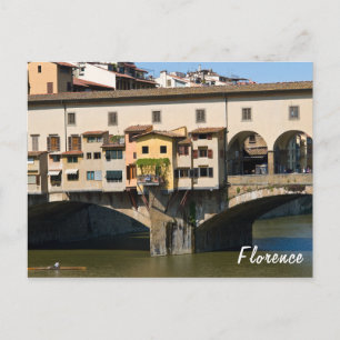 Carte Postale Vieux pont Ponte Vecchio - Florence, Italie