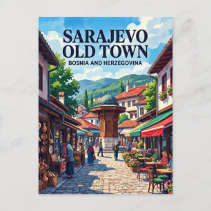 Carte Postale Vieux quartier de Sarajevo (Baščaršija)