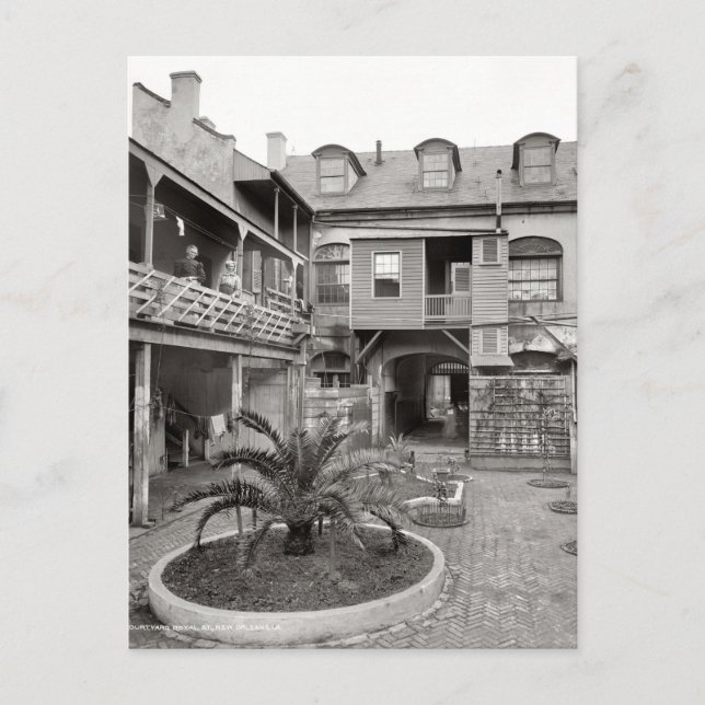 Carte Postale Vieux quartier français Patio (Devant)