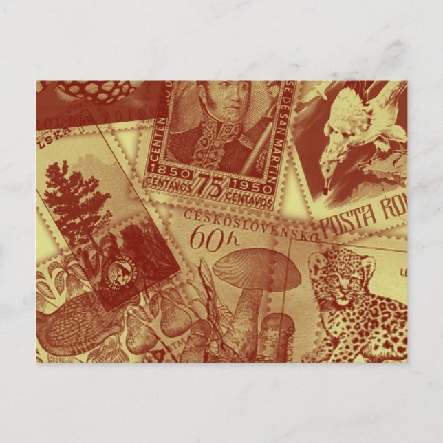Carte postale Vieux timbres (Devant)