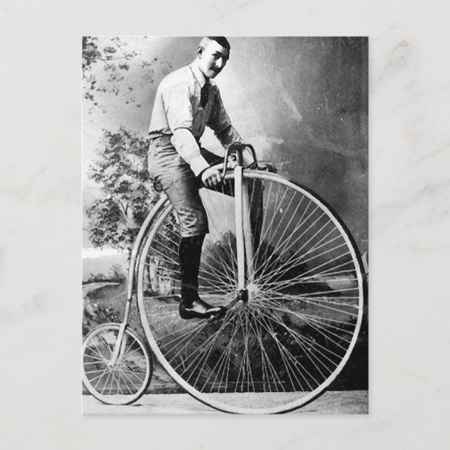 Carte Postale Vieux Timey Pennyfarthing Vélo victorien (Devant)