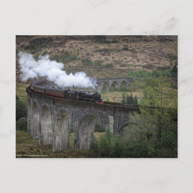 Carte Postale Vieux train à vapeur sur le viaduc de Glenfinnan (Devant)
