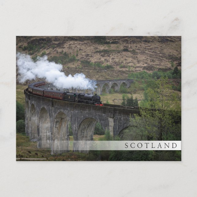 Carte Postale Vieux train à vapeur sur le viaduc de Glenfinnan (Devant)