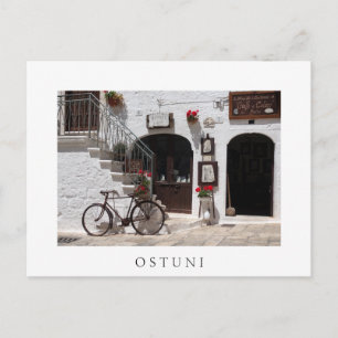 Carte Postale Vieux vélo et vitrine dans les Pouilles