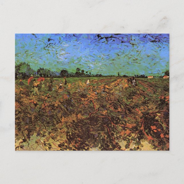 Carte Postale Vignoble vert par Vincent van Gogh (Devant)