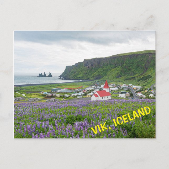 CARTE POSTALE VIK, ISLANDE (Devant)
