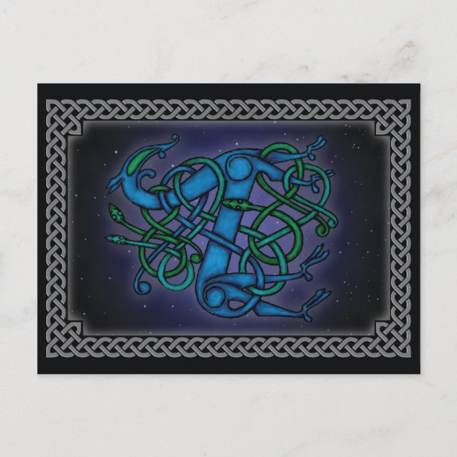 Carte postale Viking Design - Bête d'Urnes (Devant)