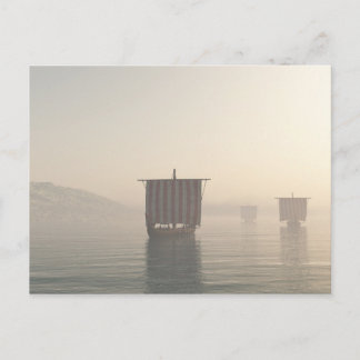 Carte Postale Viking Longships in the Mist