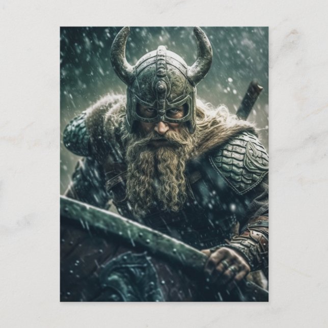 Carte Postale Viking Warrior (Devant)