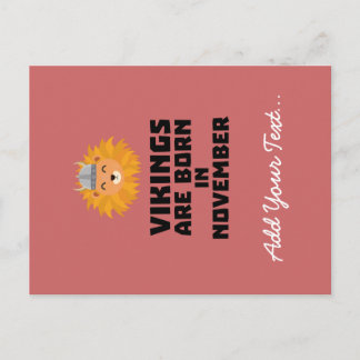 Carte Postale Vikings sont nés en Novembre Zur82
