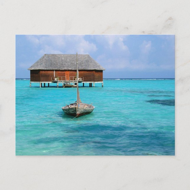 Carte Postale Villa en lune de miel, Maldives (Devant)