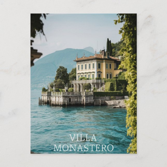 Carte Postale Villa Monastero Varenna lac como (Devant)