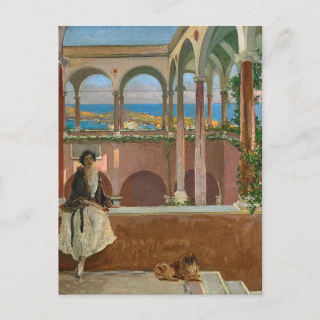 Carte Postale Villa sur la Riviera | Sir John Lavery (Devant)