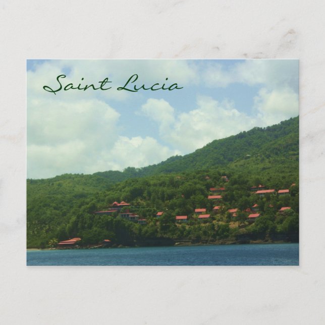 Carte Postale Village à flanc de colline de Sainte-Lucie (Devant)