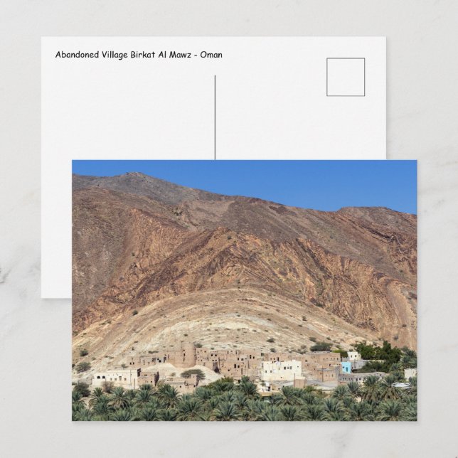 Carte Postale Village abandonné Birkat Al Mawz - Oman (Devant / Derrière)