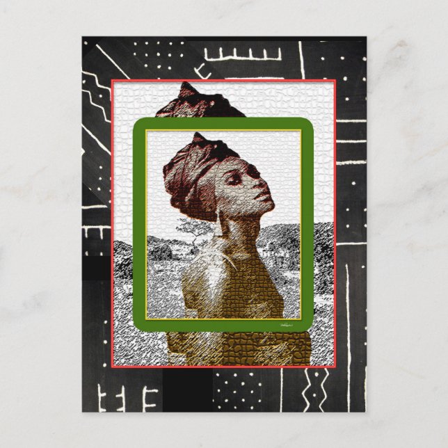 Carte Postale Village Africain D'Amour (Devant)