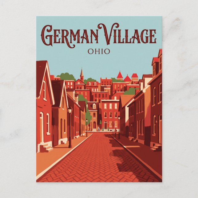 Carte Postale Village allemand USA (Devant)