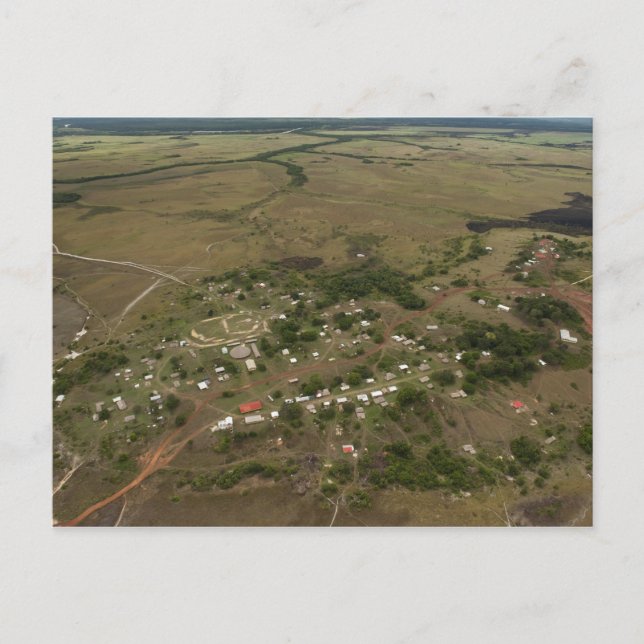 Carte Postale Village Américain. Inondé en saison (Devant)