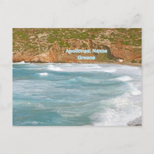 Carte Postale Village balnéaire Apollonas Sur l'île grecque de N