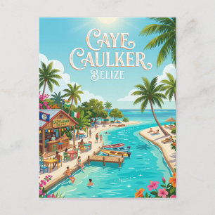 Carte Postale Village de Caye Caulker, Belize