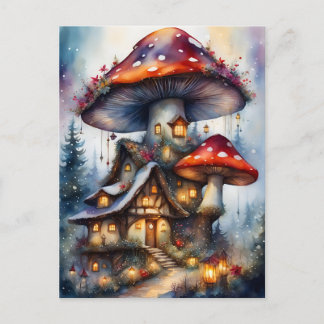 Carte Postale Village de fées coloré, Poste