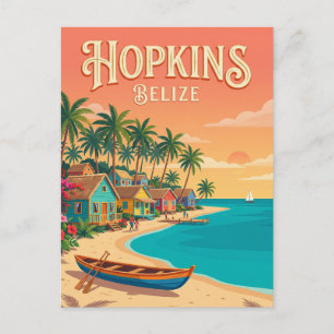 Carte Postale Village de Hopkins, Belize