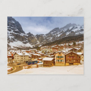Carte Postale Village de Leukerbad, Suisse