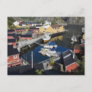 Carte Postale Village de pêcheurs Nusfjord. Les Rorbuer, comme o