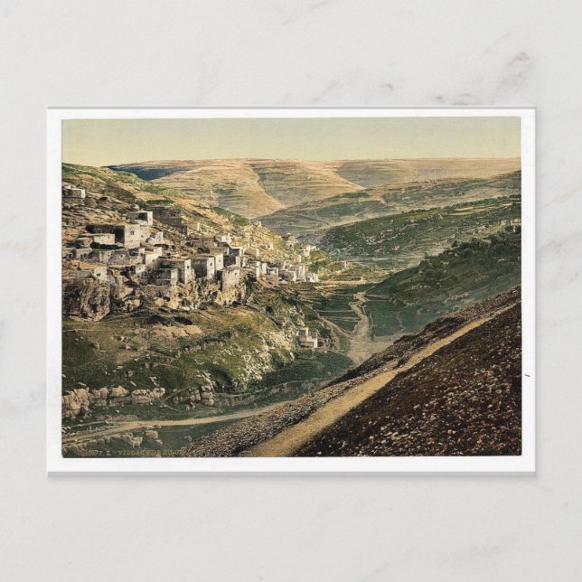 Carte Postale Village de Siloam, Jérusalem, Terre Sainte photo r (Devant)