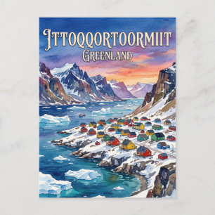 Carte Postale Village d'Ittoqqortoormiit Groenland