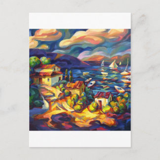 Carte Postale Village en bord de mer