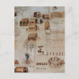 Carte Postale Village indien de Secoton