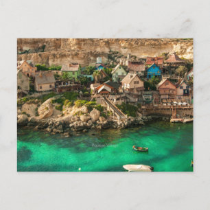 Carte Postale Village Popeye, Malte,