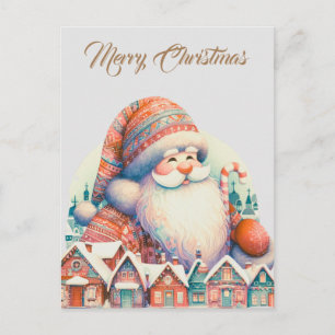 Carte Postale Village rétro du Père Noël