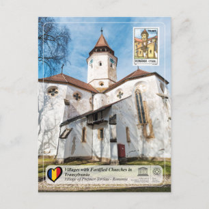 Carte Postale Village UNESCO de Prejmer-Tartlau (Édition Timbre)