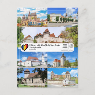Carte Postale Villages avec Eglises fortifiées en Transylvanie P