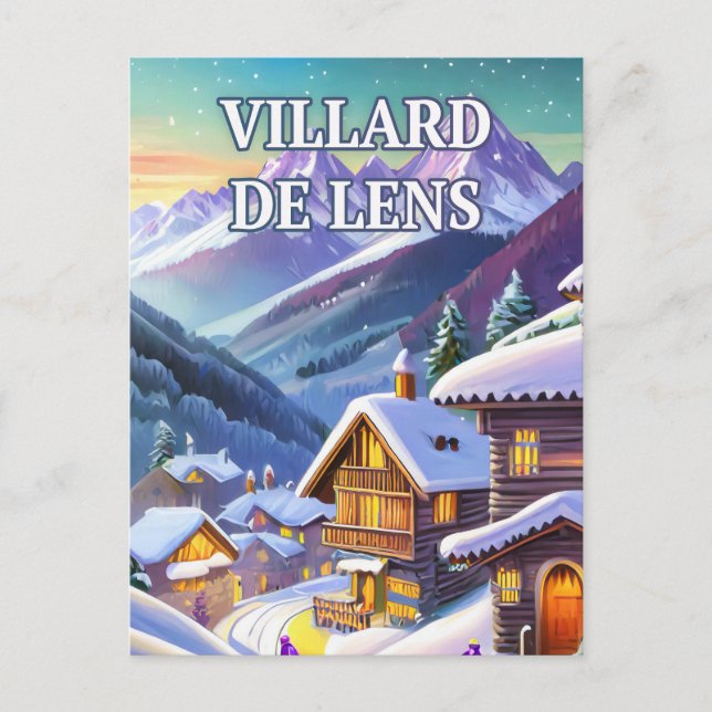 Carte Postale Villard de Lens : Élégance Alpine dans un Écrin  (Devant)
