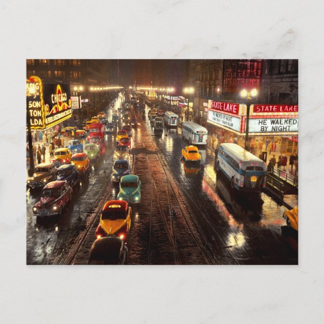 Carte Postale Ville - Chicago - Ils ont marché la nuit 1949 (Devant)