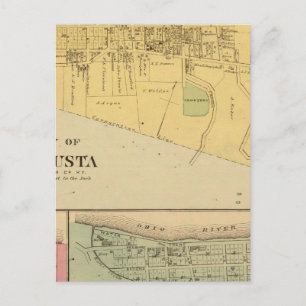 Carte Postale Ville d'Augusta avec Tietzville, Foster