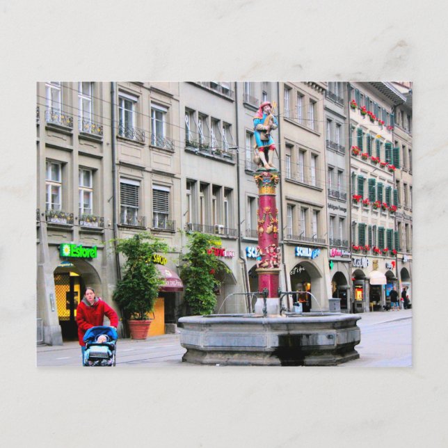 Carte Postale Ville de Berne - Fontaine médiévale (Devant)