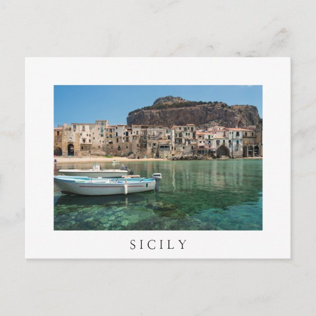 Carte Postale Ville de Cefalu en Sicile (Devant)