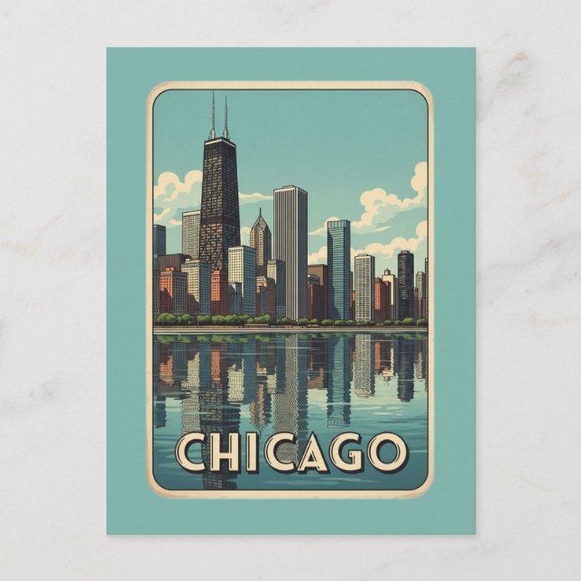 Carte Postale ville de chicago (Devant)