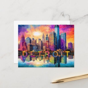 Carte Postale Ville de Detroit