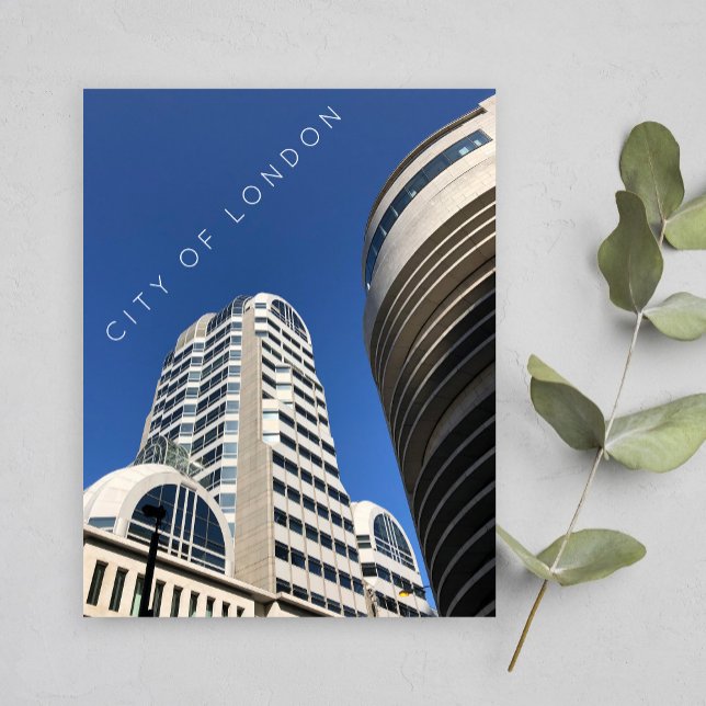 Carte Postale Ville de Londres | gratte-ciels dans le ciel bleu  (Créateur téléchargé)