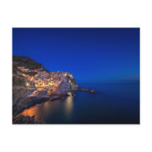 Ville de Manarola dans les Cinque Terre en soirée